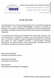 Nota Uniuv 16.10.2013