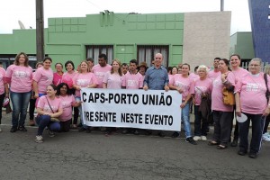 Rede Feminina realiza caminhada do “Outubro Rosa” em Porto União da Vitória 08.10.2014
