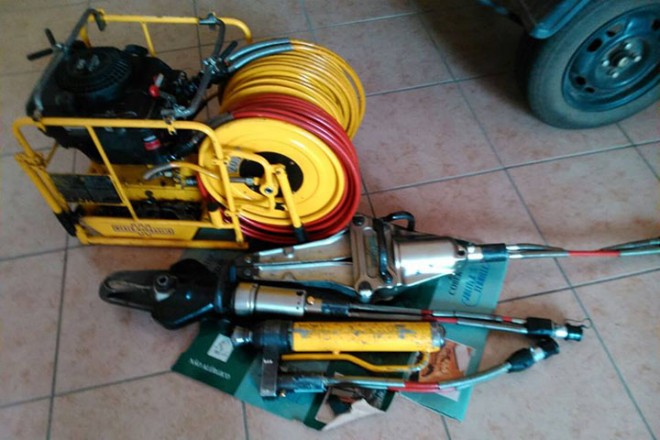 Material emprestado do Corpo de Bombeiros de Irati Foto: Corpo de Bombeiros