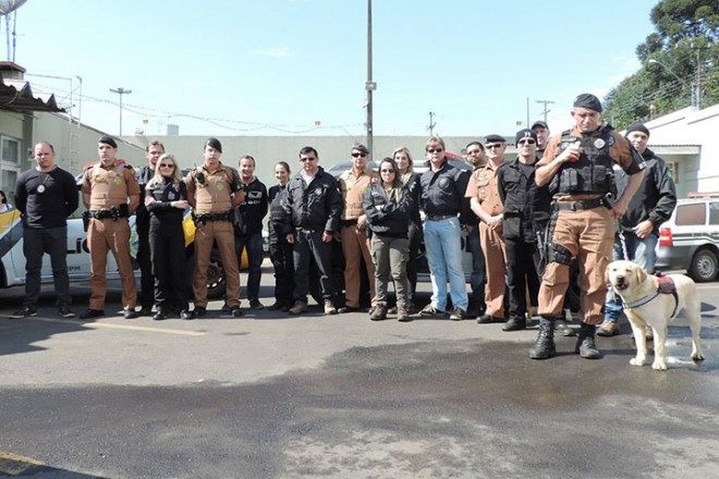 Policia Militar e Civil de União da Vitória trabalharam em conjunto na Operação 161 anos Foto: Marciel Borges/ Rádio Colmeia