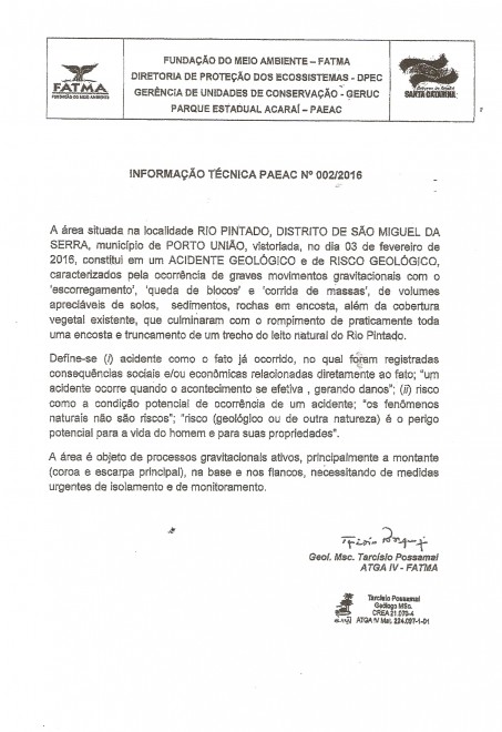 Defesa Civil interditada área do deslizamento em São Miguel 11.02.2016 02