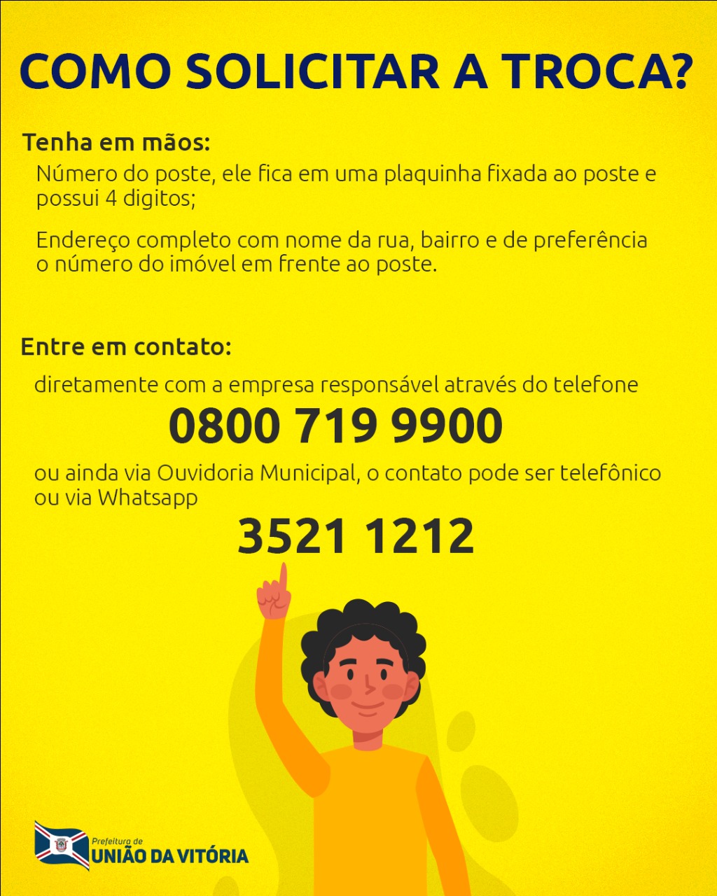 Servi O De Troca De L Mpadas Em Postes Pode Ser Solicitado Por Telefone