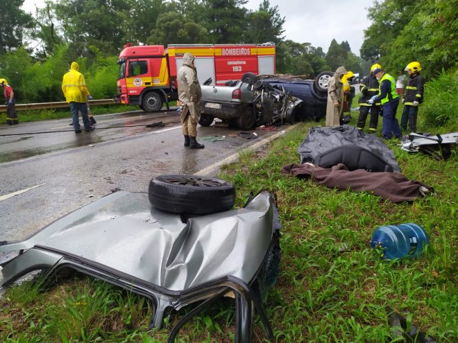 BR-280 está totalmente interditada entre Mafra e Três Barras