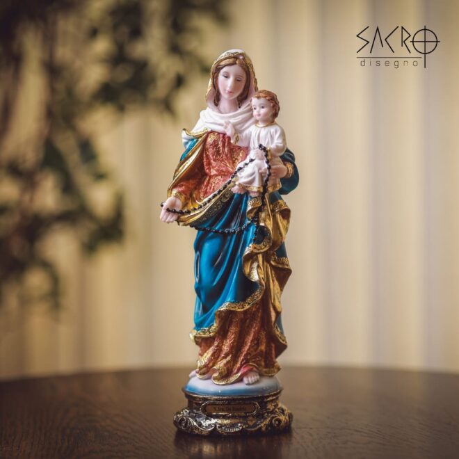 Imagem Nossa Senhora do Rosário 30cm Resina Importada - Livraria Nossa Senhora Aparecida